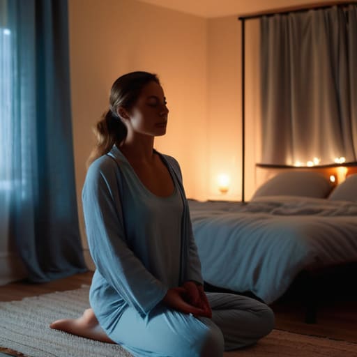Gentle nighttime stretching for better sleep.